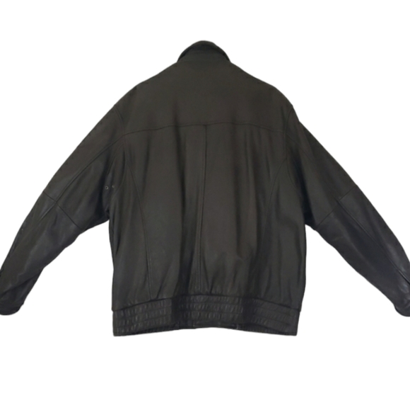 Vtg 80s Wilsons Leather Jacket Men's L A 2 Bomber Flight Motorcycle Brown Heavy. - Picture 14 of 15